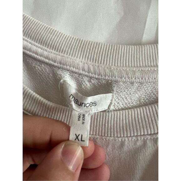 Maurices Think Outside No Box Required White Long Sleeve Top Woman’s Size XL - Picture 5 of 6